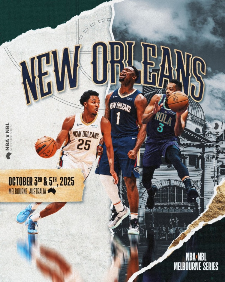 官方:鹈鹕将于今年10月在澳大利亚与NBL球队进行两场季前赛